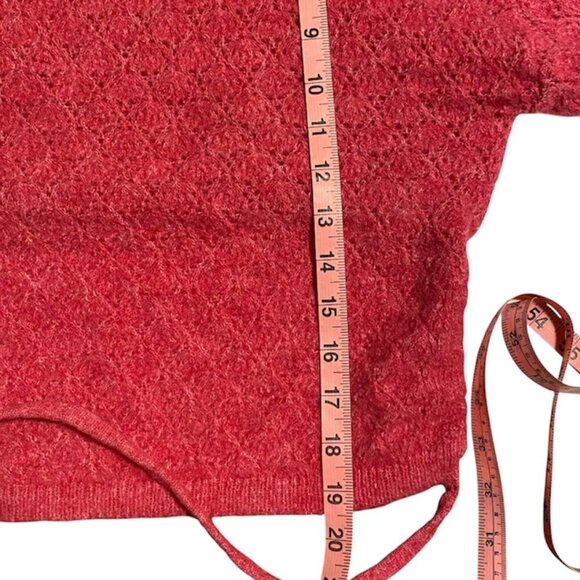 Zara Open Back Knit Pink Sweater Tie Back, Size Small - Picture 16 of 16